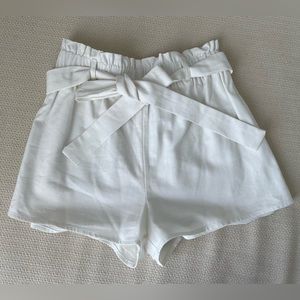 Lulus Jemima paper bag waist shorts, size XS, shorts with tie